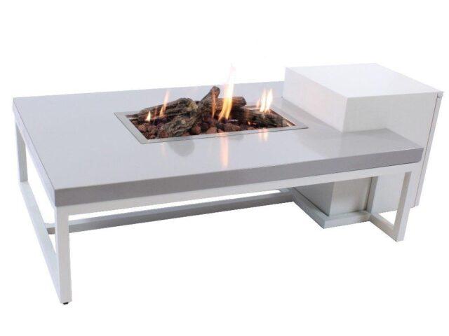 Enjoyfires fire table Ambiance rectangle white-grey 120x80x35 cm