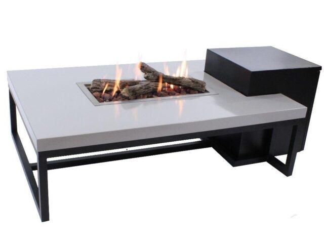 Enjoyfires fire table Ambiance rectangle black-grey 120x80x35 cm