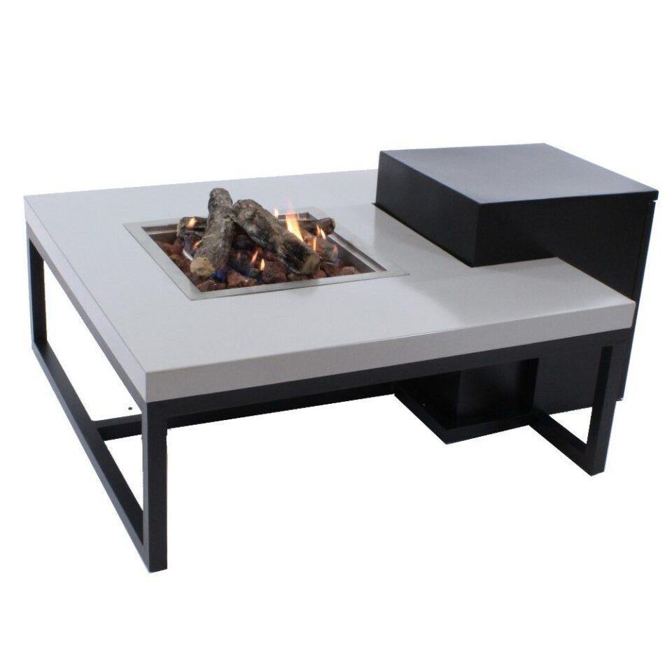Enjoyfires fire table Ambiance square black-grey 90x90x35 cm