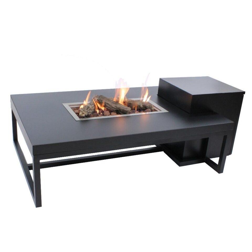 Enjoyfires fire table Ambiance rectangle black-black 120x80x35 cm