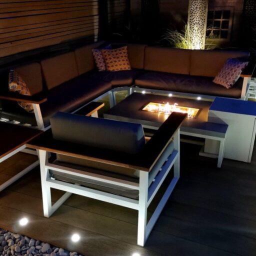 Enjoyfires fire table Ambiance rectangle white-grey 120x80x35 cm