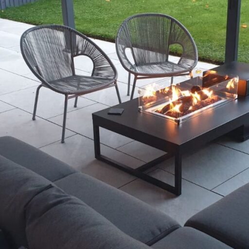 Enjoyfires fire table Ambiance rectangle black-black 120x80x35 cm