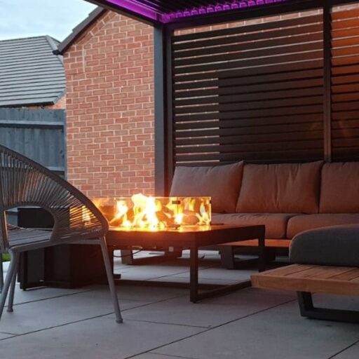 Enjoyfires fire table Ambiance rectangle black-black 120x80x35 cm