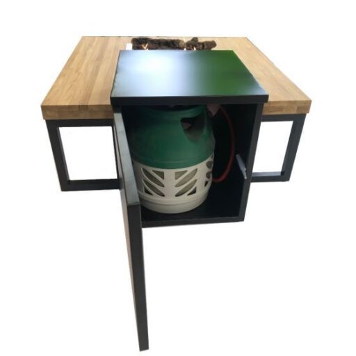 Enjoyfires fire table Ambiance square black-black 90x90x35 cm