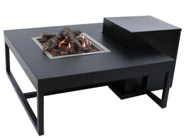 Enjoyfires fire table Ambiance square black-black 90x90x35 cm