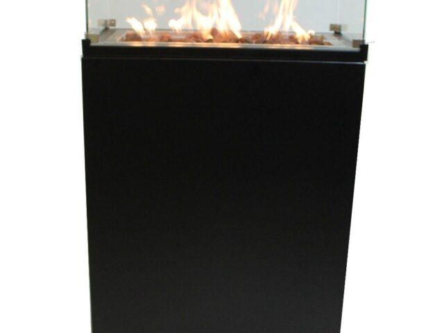 Enjoyfires fire column aluminum rectangle 69x39x90 cm with wheels | Black
